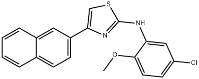 N-(5-chloro-2-methoxyphenyl)-4-(2-naphthyl)-1,3-thiazol-2-amine 结构式