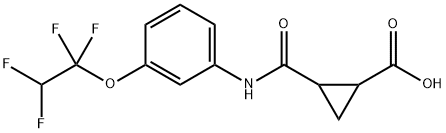 2-{[3-(1,1,2,2-tetrafluoroethoxy)anilino]carbonyl}cyclopropanecarboxylic acid 结构式