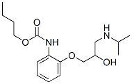 butyl N-[2-[2-hydroxy-3-(propan-2-ylamino)propoxy]phenyl]carbamate 结构式
