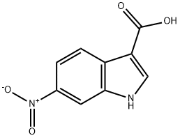 6-硝基-1H-吲哚-3-羧酸 结构式