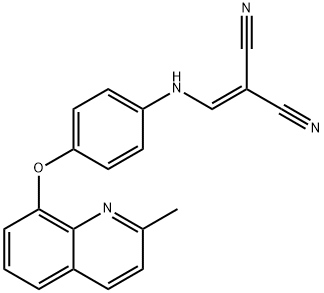 2-({4-[(2-methyl-8-quinolinyl)oxy]anilino}methylene)malononitrile 结构式