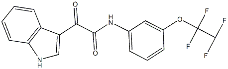 2-(1H-indol-3-yl)-2-oxo-N-[3-(1,1,2,2-tetrafluoroethoxy)phenyl]acetamide 结构式