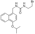 1-(2-Bromoethyl)-3-(4-isopropoxy-1-naphthalenemethyl)urea 结构式