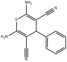 2,6-二氨基-4-苯基-4H-硫代吡喃-3,5-二甲腈 结构式