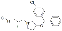 3-[(4-chlorophenyl)-phenyl-methoxy]-1-(2-methylpropyl)pyrrolidine hydr ochloride 结构式