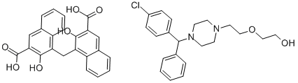 双羟萘酸羟嗪 结构式