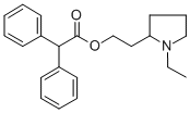 Diphenylacetic acid 2-(1-ethyl-2-pyrrolidinyl)ethyl ester 结构式