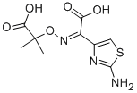 (Z)-2-(2-氨基噻唑-4-基)-2-(1-羧基-1-甲基)乙氧亚氨基乙酸 结构式