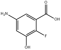 5-氨基-2-氟-3-羟基苯甲酸 结构式