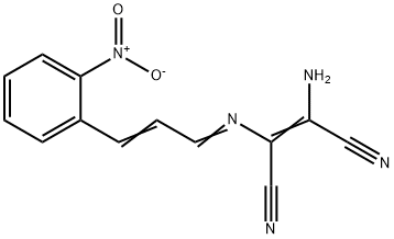 (Z)-2-amino-3-{[(E,2E)-3-(2-nitrophenyl)-2-propenylidene]amino}-2-butenedinitrile 结构式