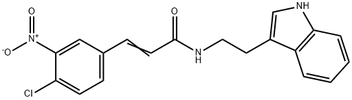 (E)-3-(4-CHLORO-3-NITROPHENYL)-N-[2-(1H-INDOL-3-YL)ETHYL]-2-PROPENAMIDE 结构式