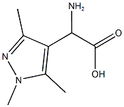 2-氨基-2-(1,3,5-三甲基吡唑-4-基)乙酸 结构式