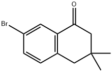 7-溴-3,3-二甲基-3,4-二氢萘-1(2H)-酮 结构式