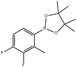 3,4-二氟-2-甲基苯硼酸频那醇酯 结构式