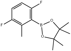 2,5-二氟-6-甲基苯硼酸频哪醇酯 结构式