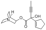 1-Cyclopenteneglycolic acid, alpha-(1-propynyl)-, 3-quinuclidinyl este r 结构式