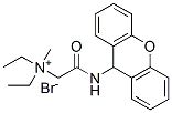 diethyl-methyl-(9H-xanthen-9-ylcarbamoylmethyl)azanium bromide 结构式