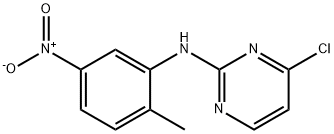 4-氯-N-(2-甲基-5-硝基苯基)嘧啶-2-胺 结构式