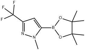 1-甲基-3-三氟甲基吡唑-5-硼酸频那醇酯 结构式