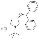 1-tert-Butyl-3-(diphenylmethoxy)pyrrolidine hydrochloride 结构式