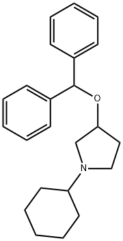 1-Cyclohexyl-3-(diphenylmethoxy)pyrrolidine 结构式