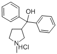 1-Methyl-alpha,alpha-diphenyl-3-pyrrolidinemethanol hydrochloride 结构式