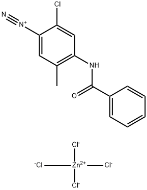 2-氯-4-苯甲酰氨基-5-甲苯重氮氯化物 半(氯化锌) 盐 结构式