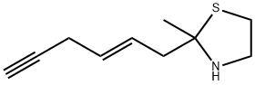 2-[(E)-hex-2-en-5-ynyl]-2-methyl-thiazolidine 结构式