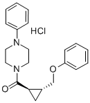 Piperazine, 1-((2-(phenoxymethyl)cyclopropyl)carbonyl)-4-phenyl-, mono hydrochloride, trans- 结构式