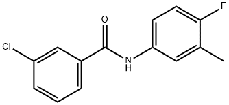 3-氯-N-(4-氟-3-甲基苯基)苯甲酰胺 结构式