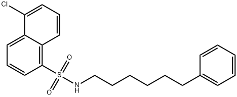 5-CHLORO-N-(6-PHENYLHEXYL)-1-NAPHTHALENESULFONAMIDE 结构式