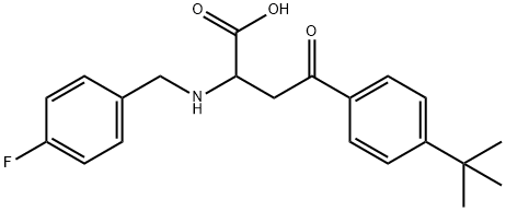 4-[4-(tert-butyl)phenyl]-2-[(4-fluorobenzyl)amino]-4-oxobutanoic acid 结构式