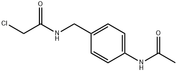 N-[(4-乙酰氨基苯基)甲基]-2-氯-乙酰胺 结构式