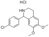 1-(4-氯苯基)-6,7-二甲氧基-1,2,3,4-四氢异喹啉盐酸盐 结构式