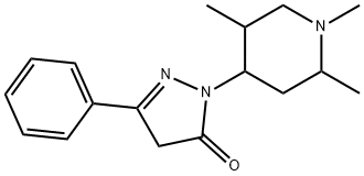 3H-Pyrazol-3-one, 2,4-dihydro-5-phenyl-2-(1,2,5-trimethyl-4-piperidiny l)- 结构式