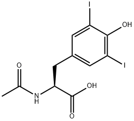 N-乙酰基-3,5-二碘-L-酪氨酸 结构式