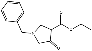 1-苄基-4-酮基-3-吡咯烷甲酸乙酯 结构式