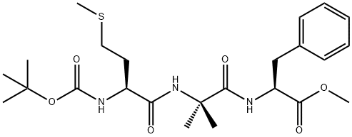 t-butyloxycarbonyl-methionyl-aminobutyryl-phenylalanine methyl ester 结构式