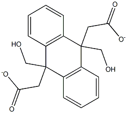 (10-[(乙酰氧基)甲基]-9-蒽基)醋酸甲酯 结构式