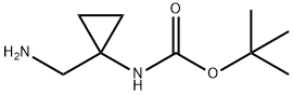 1-氨甲基-1-(BOC-氨基)环丙烷 结构式