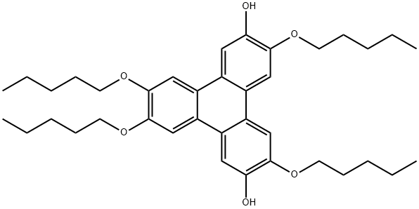 3,6,10,11-四(正戊氧基)三亚苯基-2,7-二醇 结构式