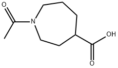 1-乙酰基高哌啶-4-羧酸 结构式