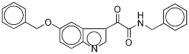 ALPHA-氧代-5-苄氧基-N-苄基-1H-吲哚-3-乙酰胺 结构式