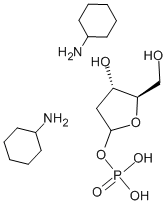 2-脱氧-Α-D-核糖-1-磷酸双(环己基铵)盐 结构式