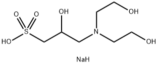 3-[N,N-双(2-羟乙基)氨基]-2-羟基丙磺酸单钠盐 结构式