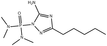 (5-Amino-3-pentyl-1H-1,2,4-triazol-1-yl)bis(dimethylamino)phosphine oxide 结构式