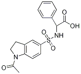 2-[(1-乙酰-2,3-二氢吲哚-5-基)磺酰基氨基]-2-苯基-乙酸 结构式