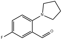 5-Fluoro-2-(pyrrolidin-1-yl)benzaldehyde 结构式