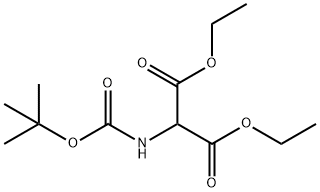 二乙基 2-BOC-氨基丙二酸 结构式