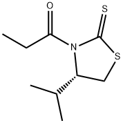 (S)-4-异丙基-3-丙酰基-1,3-恶唑烷-2-硫酮 结构式